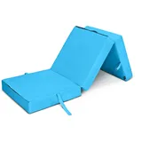 Loft 25 Klappmatratze | Gästematratze mit FaserFüllung | Wasserfest 3-teilige Faltmatratze,Polyester Stoff, Klappbar, Faltbare Kamping Bett | Innen & Outdoor Futon Sofa mit Tragegriff (Turkis)