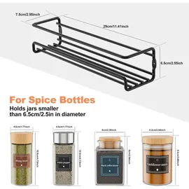 Priksia Gewürzregal Wand-Set 2er Organizer Metall