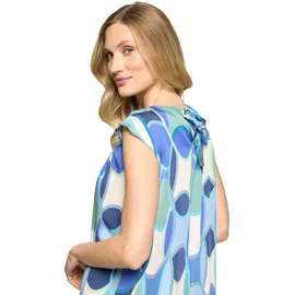 Betty Barclay Sommerkleid A-Linien Blau/Grün 46