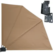 Quick Star Sichtschutzfächer 115 x 115 cm Beige Polyester