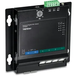 TRENDnet TI-PG62F 6-Port PoE+, Industrial Gigabit Wall-Mounted Front Access Switch