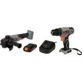 STHOR Akku-Winkelschleifer 20V inkl. 1 x 2,0 Ah + Ladegerät