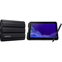 Samsung Externe SSD 2TB Portable T7 Shield + Galaxy Tab Active4 Pro, Schwarz, (MU-PE2T0S/EU + SM-T63