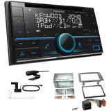 Kenwood 2-DIN Autoradio Bluetooth DAB+ für Lancia Musa 2004-2012 anthrazit