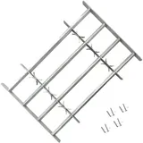 vidaXL Fenstergitter Verstellbar mit 4 Querstäben 500-650 mm