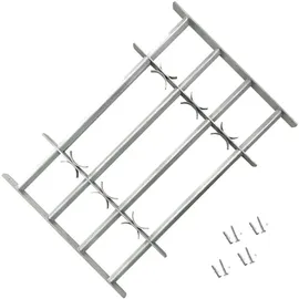 vidaXL Fenstergitter Verstellbar mit 4 Querstäben 500-650 mm