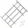 vidaXL Fenstergitter Verstellbar mit 4 Querstäben 500-650 mm