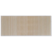 Tidyard Bambusteppich Teppich Matte Läufer Vorleger Bambusmatte Küchenteppich Rechteckig Naturfarbener 80 x 200 cm