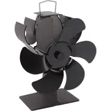 Ulisem Ofenventilator, wärmebetriebener Kaminventilator mit 6 Flügeln, verbessert die Effizienz Ihres Ofens