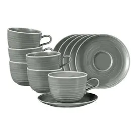 SELTMANN WEIDEN Milchkaffeetasse 0,4 l Perlgrau 6 St.