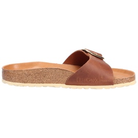 Birkenstock Madrid Big Buckle Nubukleder geölt schmal cognac 38