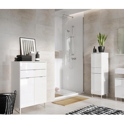 Tchibo - Kommode »Mauresa« - 60x34x97cm - chrom - Holz / Metall