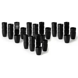 Home4You Kaffeetasse 0,34 l Schwarz 48 St.