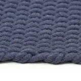 vidaXL Teppich Rechteckig Marineblau 160x230 cm Baumwolle