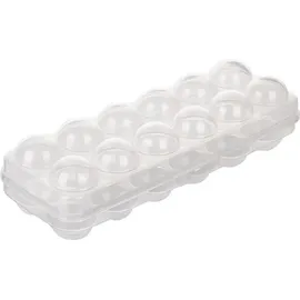 Excellent Houseware Vorratsdose Eier transparent 27 x 9 x 7 cm