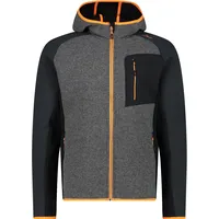 CMP JACKET FIX HOOD, 34M2727, Dark Grey, 54