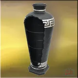 Regal Vitrine Amphore Griechische Bar Rundregal Modern Eckvitrine Mäander 127 cm