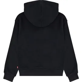 Levi's Hoodie LEVI'S KIDS "LVG BATWING PATCH HOODIE", Mädchen, Gr. 14 (158), schwarz, Sweatware, Obermaterial: 86% Baumwolle, 14% Polyester, unifarben, regular fit normal, ohne Ausschnitt, Rippbündchen, Sweatshirts Hoodie, mit Logo Stickerei