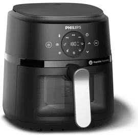 Philips 2000 Series Airfryer NA211/00 schwarz/silber mit Sichtfenster