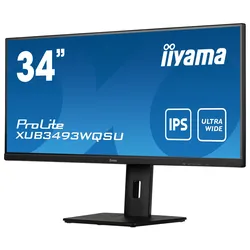 IIYAMA LED-Monitor "XUB3493WQSU-B5", F (A-G), schwarz (eh13), B:81,7cm, Monitore