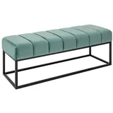 Riess-Ambiente Elegante Sitzbank PETIT BEAUTÉ 108cm mint Samt schwarzes Gestell