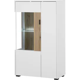 Home Affaire Vitrine Hudson 75 x 38 x 125 cm Weiß