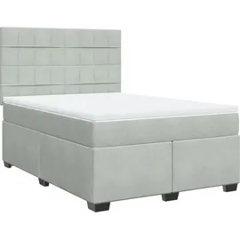 vidaXL Boxspringbett 140 x 200 cm Hellgrau
