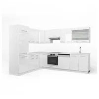 Vicco Winkelküche Fame-Line L-Form 287 cm Weiß Hochglanz