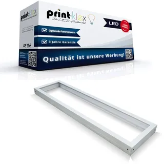 LED Panel Rahmen 120 x 60 cm Aufputzgehäuse Einbaurahmen Deckenbefestigung Weiß - Office Print Serie