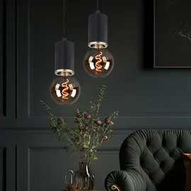GLOBO Pendelleuchte Joseba Hängeleuchte Metall schwarz Matt, 1x E27