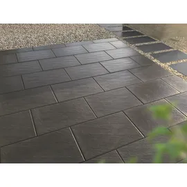 Diephaus Terrassenplatte Sassari Schwarz-Basalt 80 x 40 x 4 cm