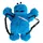Sesame Street Sesamstraße Krümelmonster 3D Rucksack 58 cm in Blau