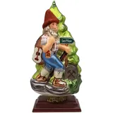 Schatzhauser Christbaumschmuck Seiffen Wanderer, Wandersmann 18cm (1-tlg), mundgeblasen, handbemalt - 2 Jahre Gewährleistung - mind. 14 Tage Rückgaberecht - Bunt