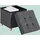 Relaxdays Hocker mit Stauraum Polyester 38 x 38 x 38 cm Dunkelgrau