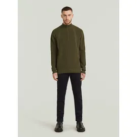G-Star Structured Half Zip Knit Grün L