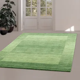 THEKO Wollteppich THEKO "Gabbeh Super, Handweb, auch als Läufer erhältlich reine Wolle" Gr. 8, grün, B:300cm H:9mm L:400cm, Wolle, Teppiche, Schlafzimmer, Wohnzimmer, Esszimmer, auch als Bettumrandung