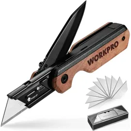 WorkPro 2-IN-1 Taschenmesser Braun