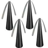 Fliegenwedler Fliegen Fliegenabwehr, Fliegenvertreiber Ventilator, Tragbarer Mückenschutz Fliegenabwehr Tischventilator,Für Tisch, Terrasse, Restaurant,Batterie erforderlich (4, Schwarz)