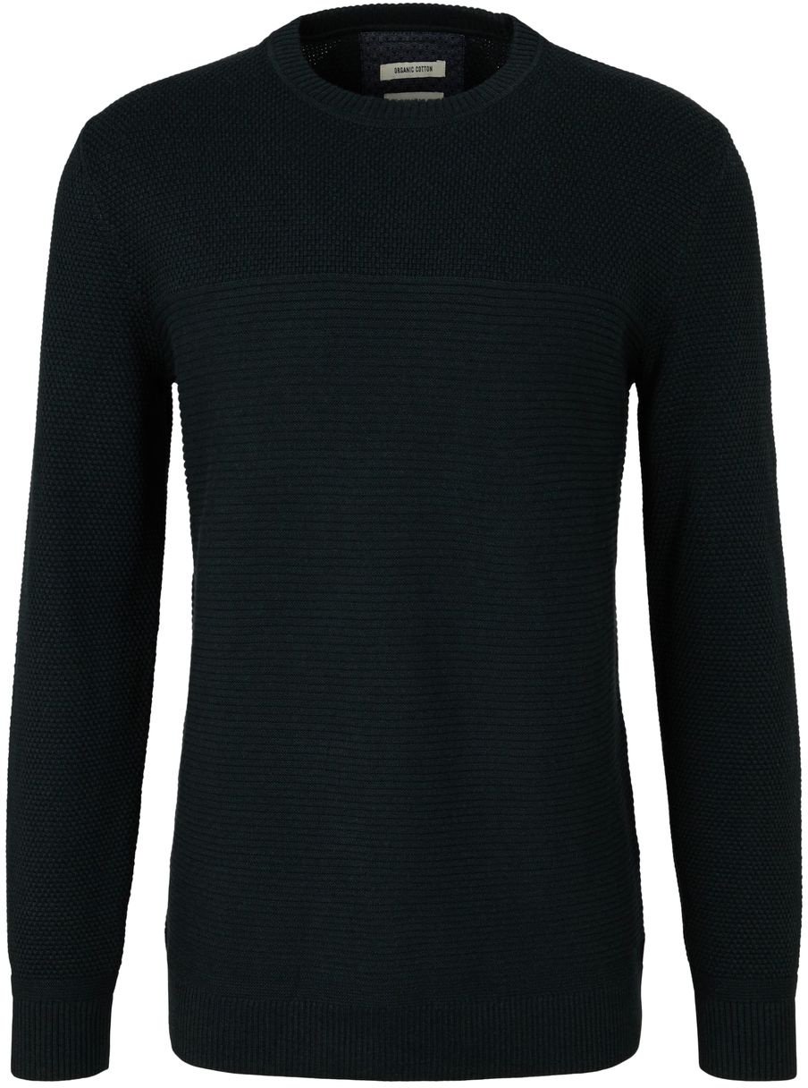 Tom Tailor Herren Rundhals Pullover BASIC STRUCTURED Dark Gable Grün Grau 13159 3XL