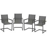 Garden Pleasure Sophia Gartenstuhl 56 x 90 x 56 cm anthrazit 4 St.