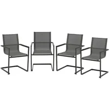 Garden Pleasure Sophia Gartenstuhl 56 x 90 x 56 cm anthrazit 4 St.