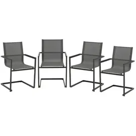 Garden Pleasure Sophia Gartenstuhl 56 x 90 x 56 cm anthrazit 4 St.