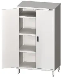 Stalgast Hochschrank mit Flügeltüren, Edelstahl VHK10651 , Maße: (B x T x H) 1000 x 600 x 1800 mm, verschweißt