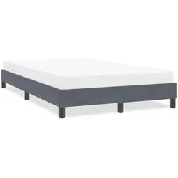 Bettgestell ohne Matratze Dunkelgrau 120x210 cm Samt