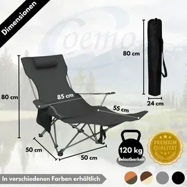 Coemo Campingstuhl Schwarz