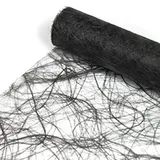 DecoHomeTextil Heimtextilmanufaktur DecoHomeTextil Deco Netz Tischläufer Tischband Dekoration Deko Anthrazit Dunkelgrau 30 cm x 5 Meter
