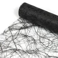 DecoHomeTextil Heimtextilmanufaktur DecoHomeTextil Deco Netz Tischläufer Tischband Dekoration Deko Anthrazit Dunkelgrau 30 cm x 5 Meter