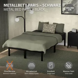 ML-Design 120 x 200 cm Schwarz