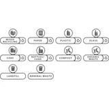 Proregal 10x Aufkleber Für Rubbermaid Slim Jim Recycling Station Englische Sprachversion