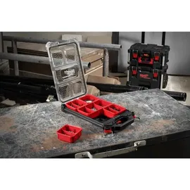 Milwaukee PACKOUT Organizer Slim Compact inkl. Sortierboxen rot, schwarz 25,0 x 38,0 x 6,5 cm